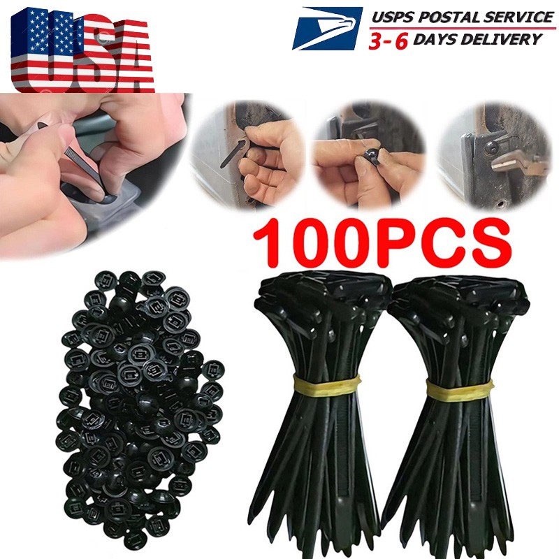 100*Nylon Universal Cable Tie Buckle Self-Locking Nylon Zip Ties Holder NEW🌟