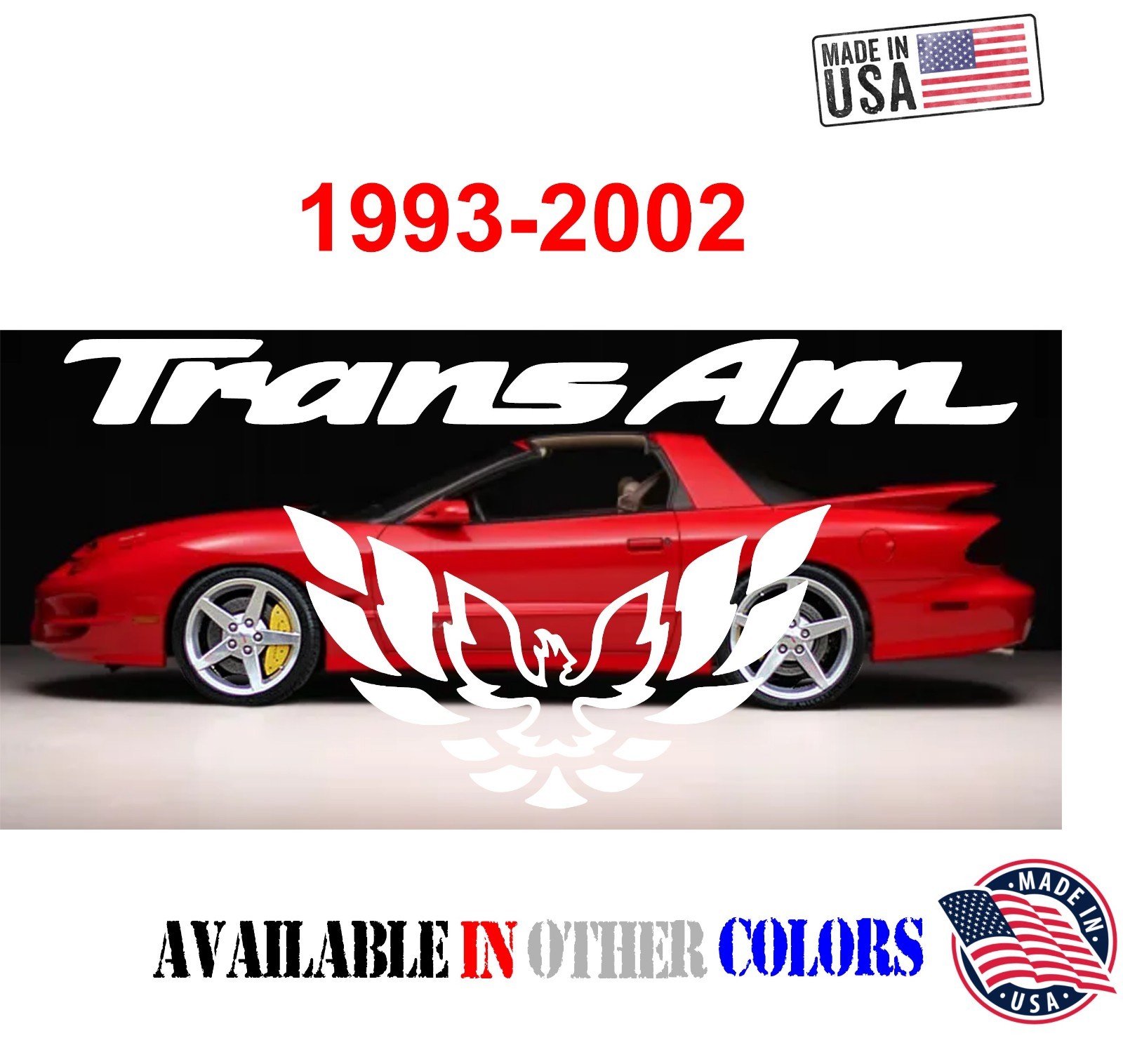93-02 Trans Am tail light filler panel firebird decals pontiac ws6 screamin eagl