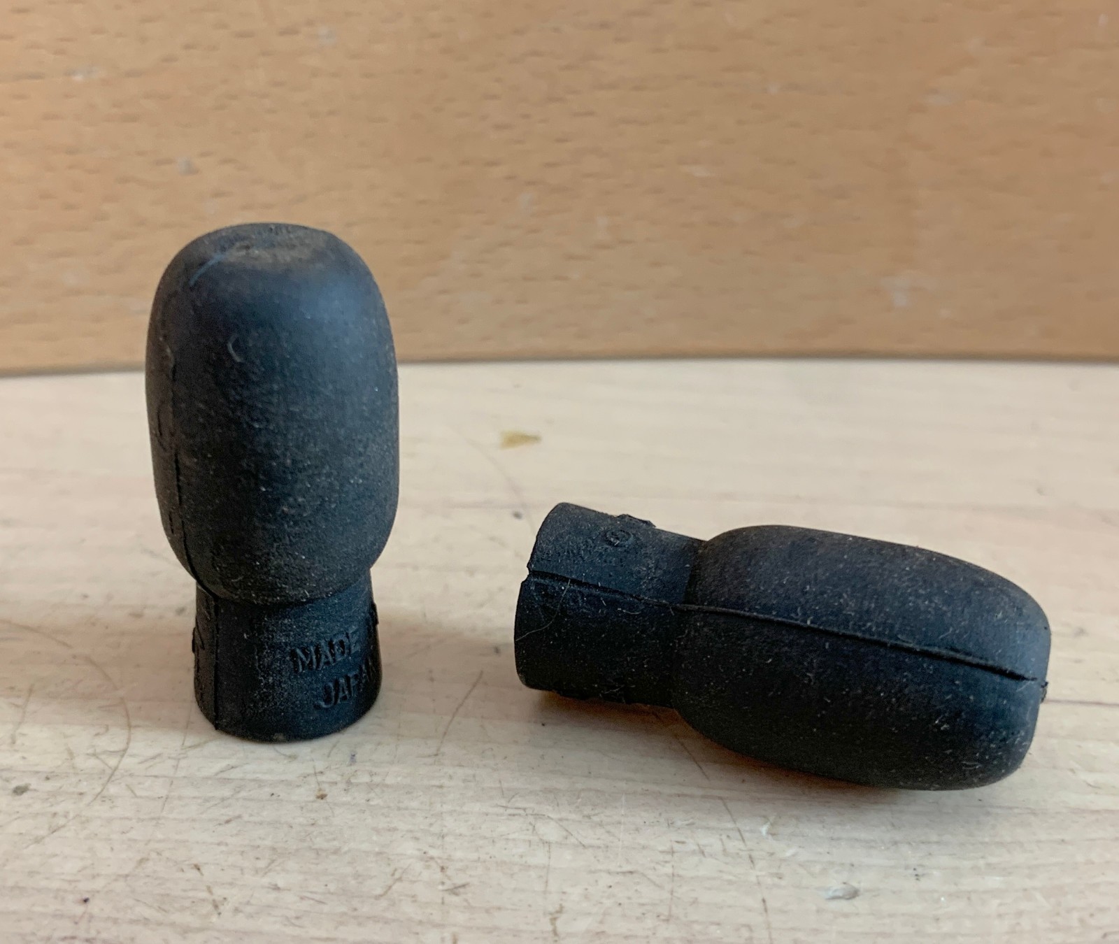 Lot of 2x Drumstick Rubber Practice Tip Sleeve Parts 70s Vtg Japan Low Volume