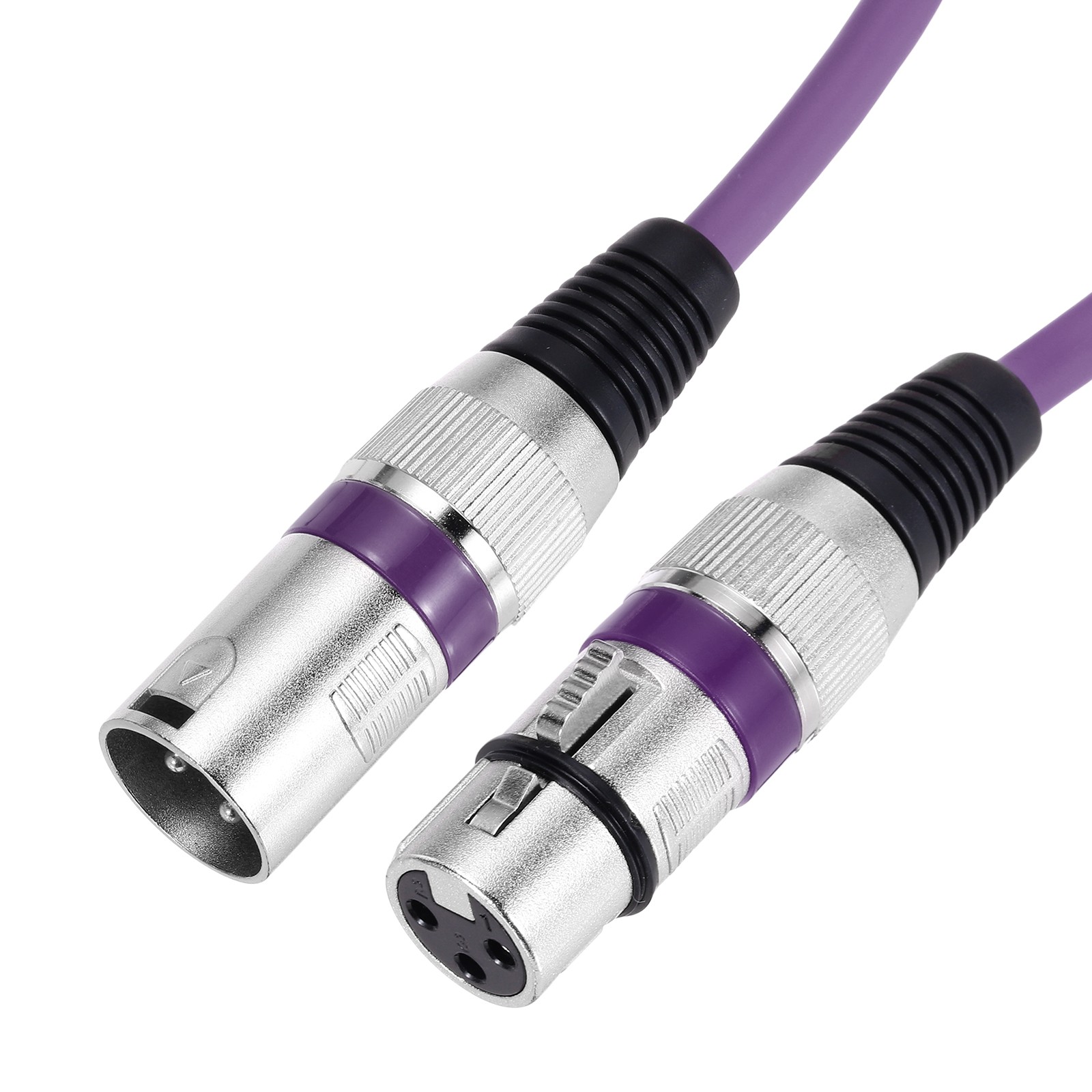 XLR Male to XLR Female Cable, 10ft XLR to XLR Microphone Cable, Purple