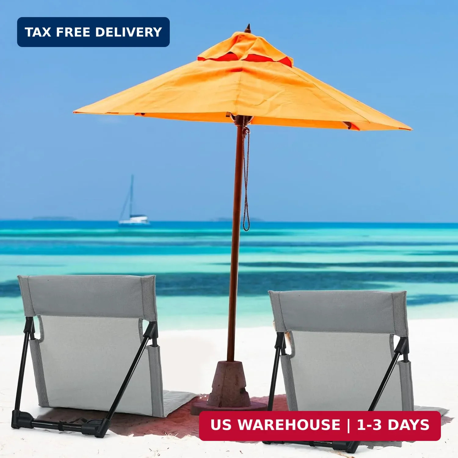 Karenhi 2 Pcs Foldable Poolside Chairs Portable Beach Chair ​Folding Poolside Ch