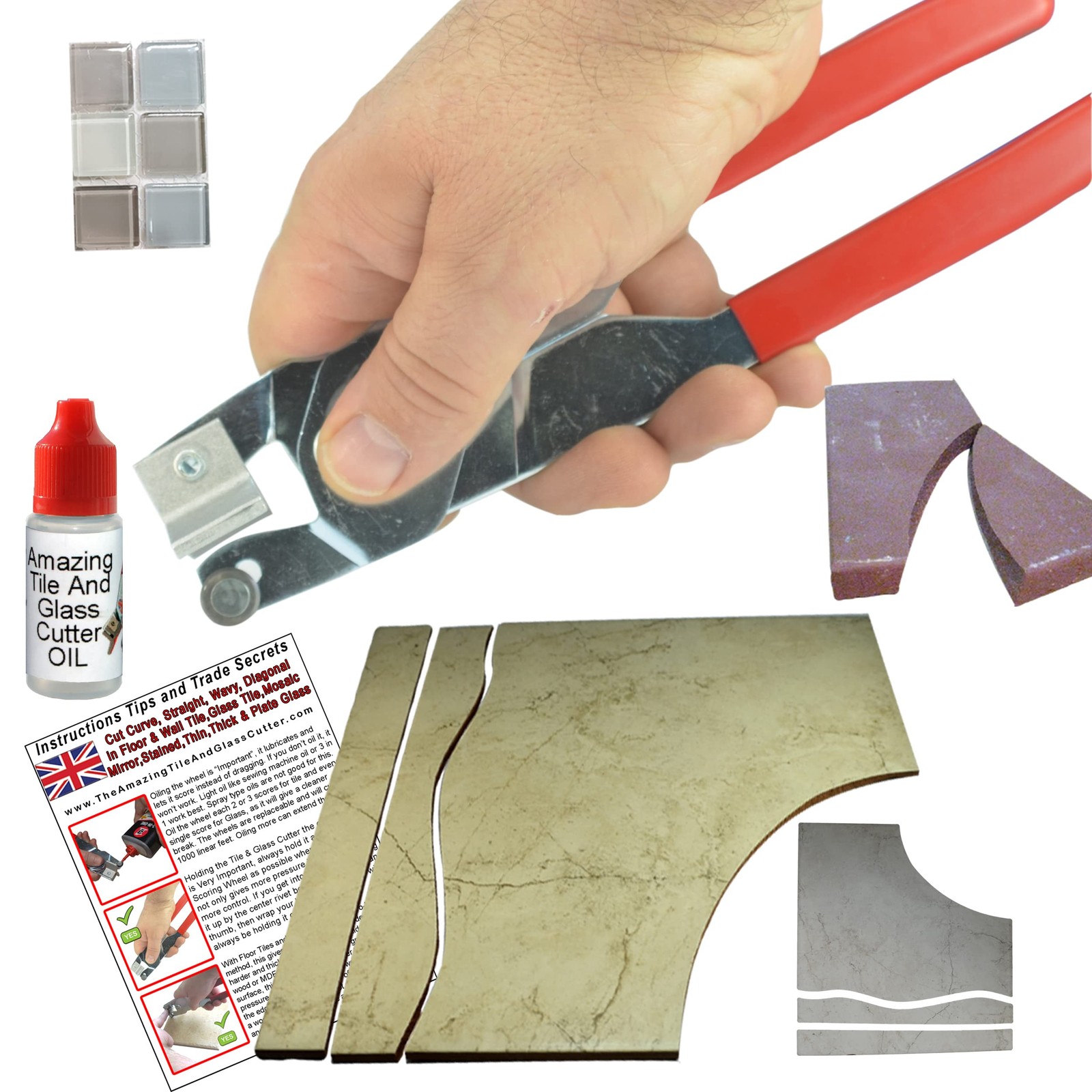 Ceramic Tile Cutter - Hand Held Ceramic Tile Cutter, Tool Cut Curves