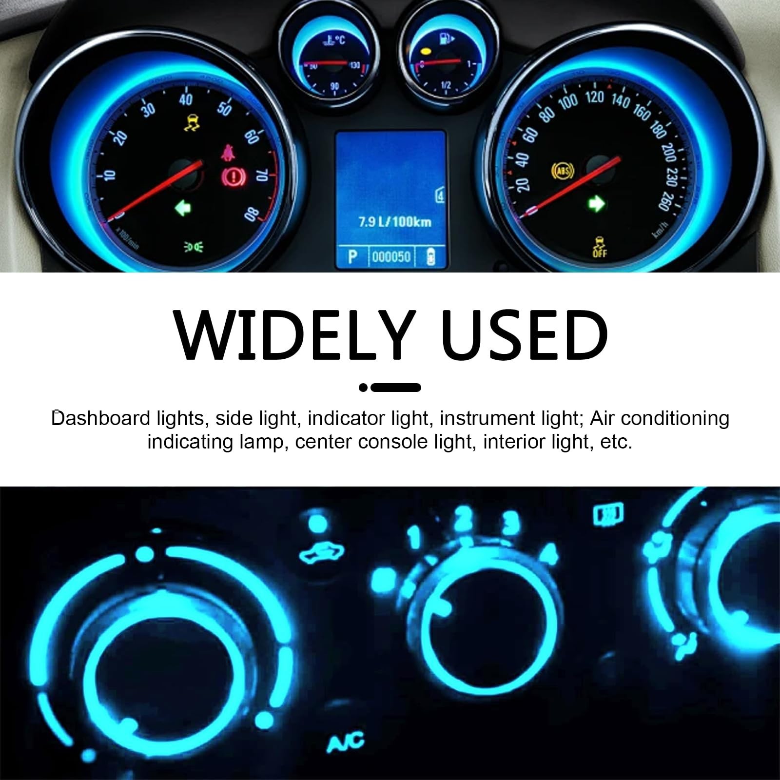 Led Bulb Dash Lights, Super Bright Instrument Cluster Bulbs Kits, T5 LED Bulb...