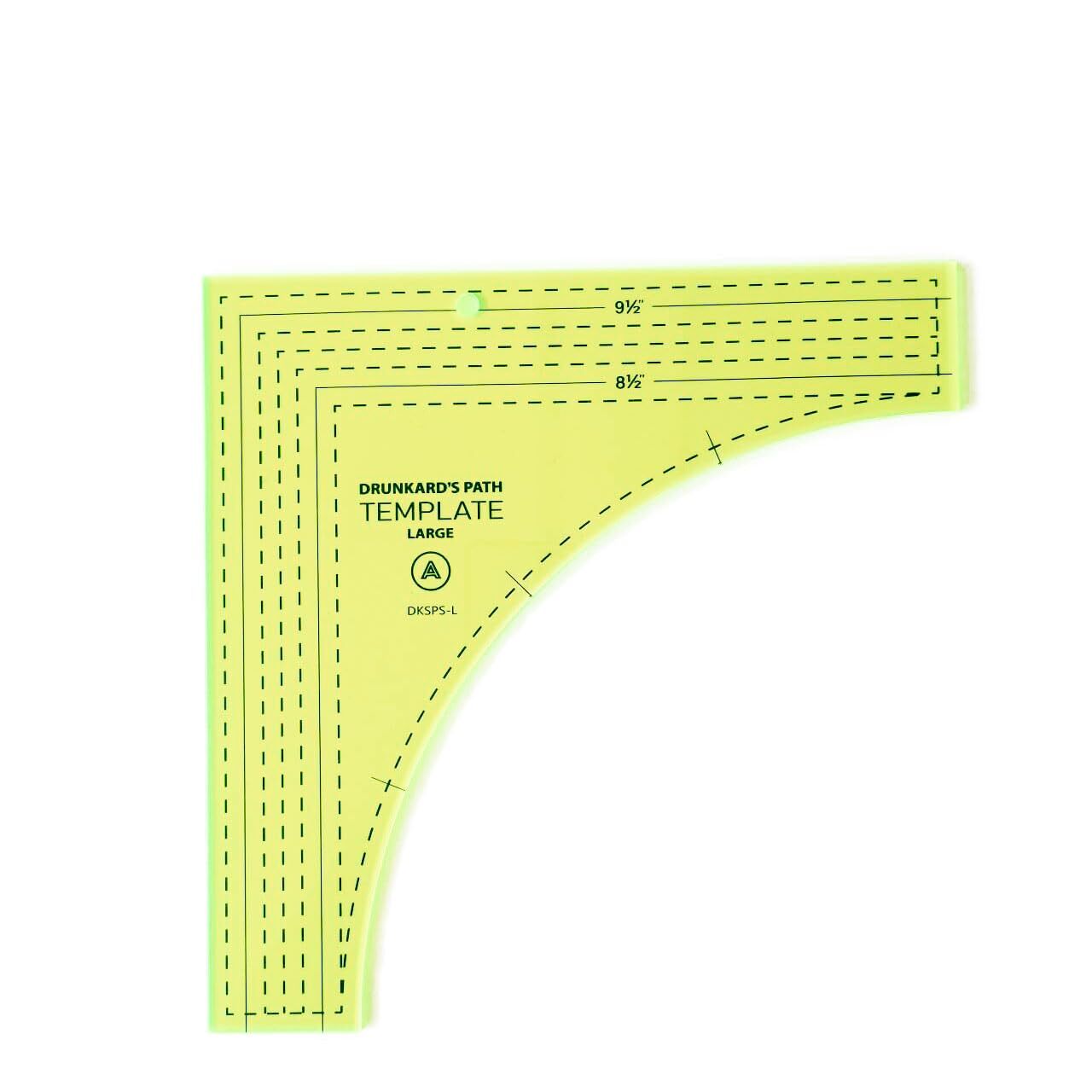 Drunkards Path Quilting Template Large Curved Acrylic Tools with 1/4” Seam Al...