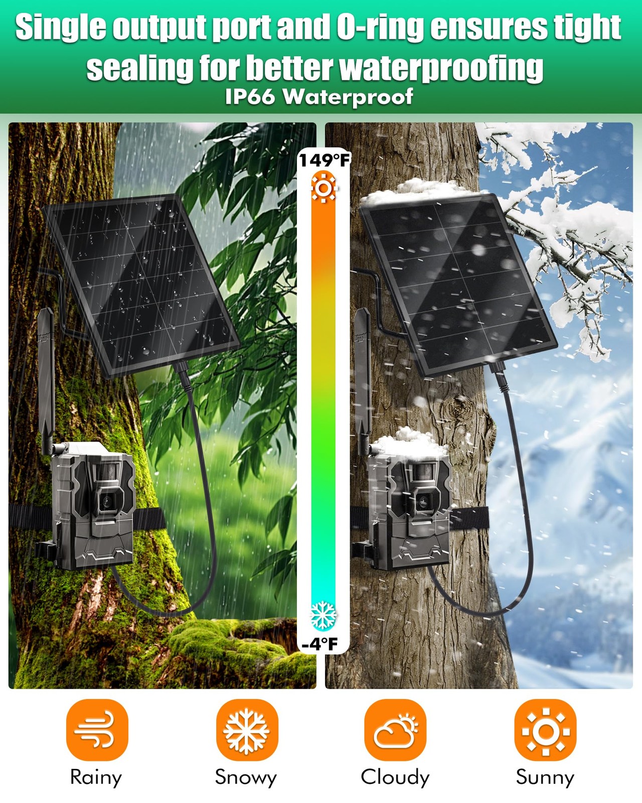 KEPEAK Solar Panel for Trail Camera - 6000mAh 1 Pc trail camera solar panel