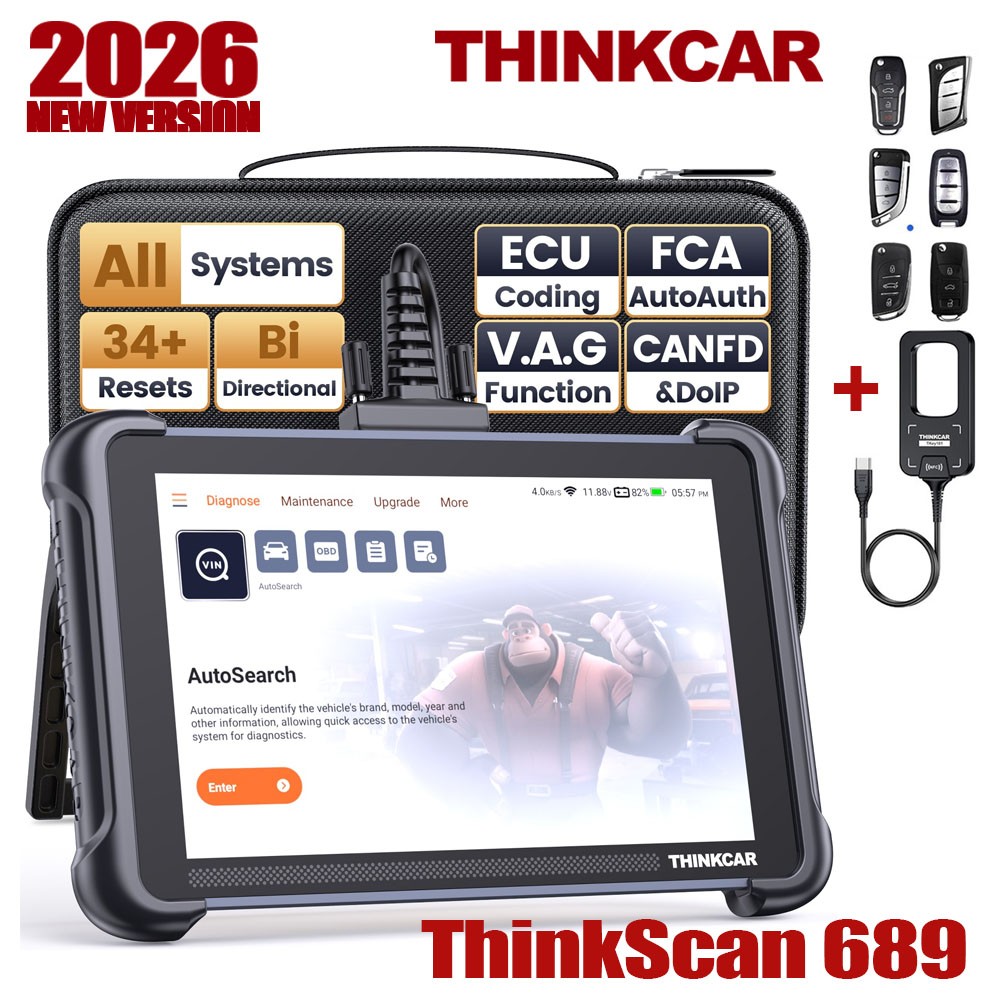 ThinkScan 689 Auto Diagnostic Bidirectional Tool Scanner ECU Key Programmer Set