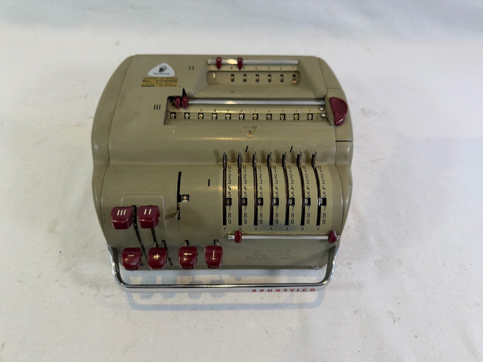 Old Mechanical Calculator Brunsviga 11E - Very Good Condition
