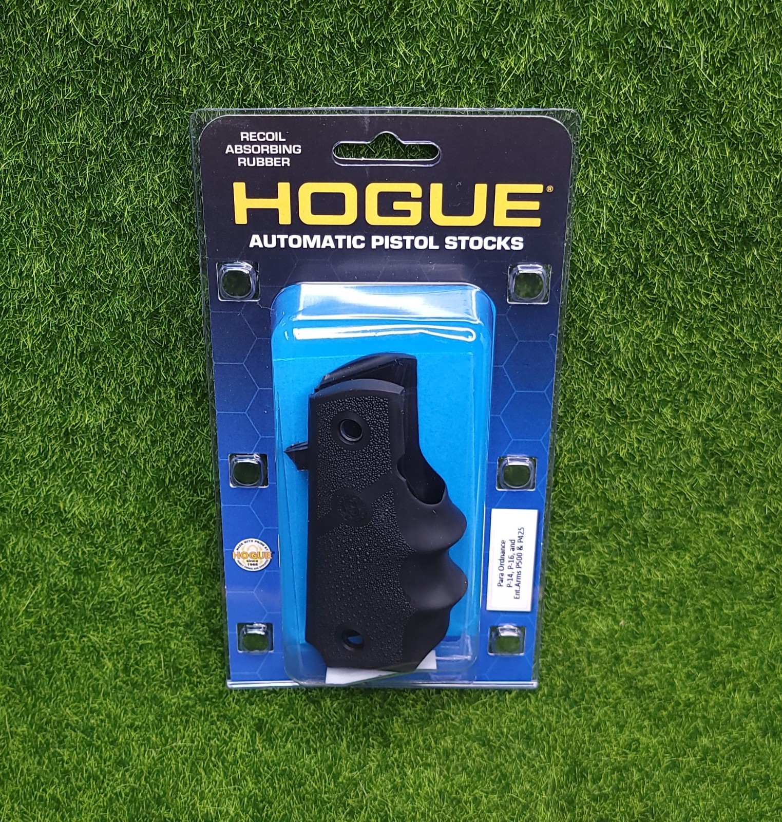 Hogue Para Ordnance P-14 Rubber Pistol Grips with Finger Grooves, Black - 14000