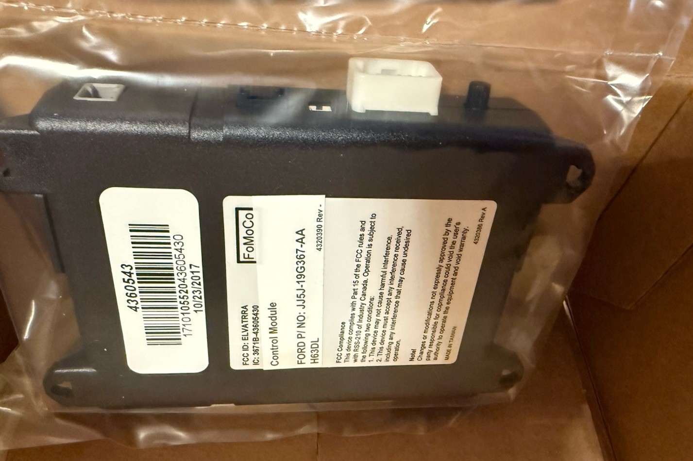 2018 Ford Transit Connect OBD2 Security System with Perimeter Plus JT1Z-19A361-A