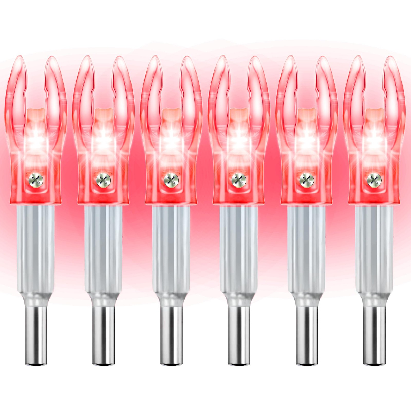 6PCS X Lighted Nocks for Arrows with .204 .233 .244 .246 Inside Diameter with...