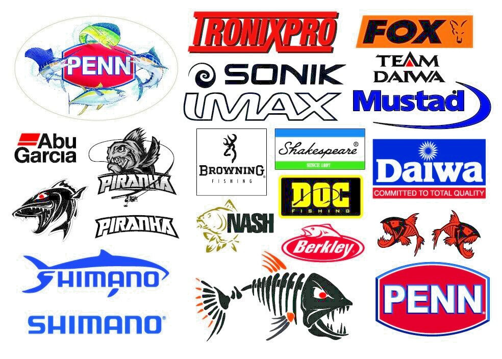 23 Fishing stickers - waterproof vinyl non fading   tackle boxes , vehicles-