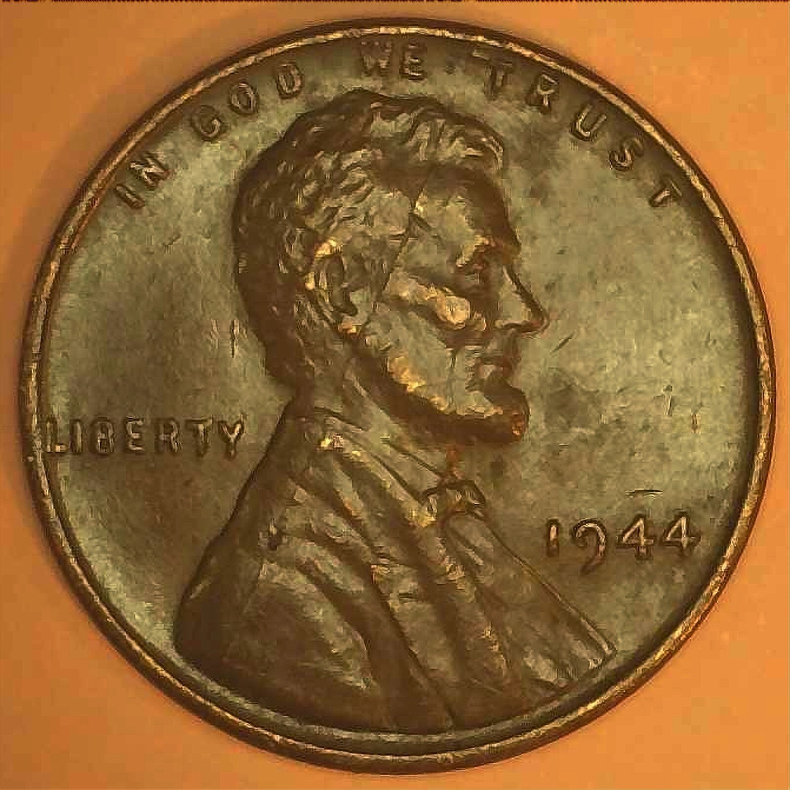 1944 P Lincoln Wheat Cent ~ Rim to Rim Annealing  Lamination Error ~