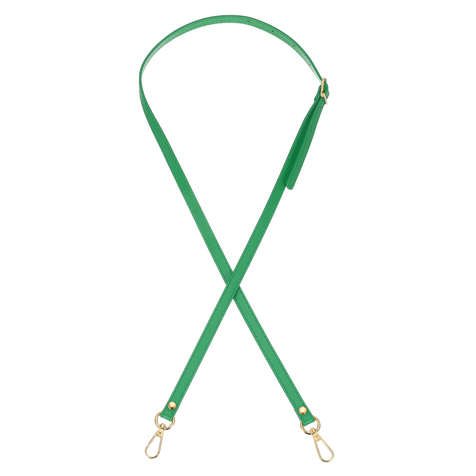 47" Adjustable PU Leather Purse Strap with Gold Hardware Green