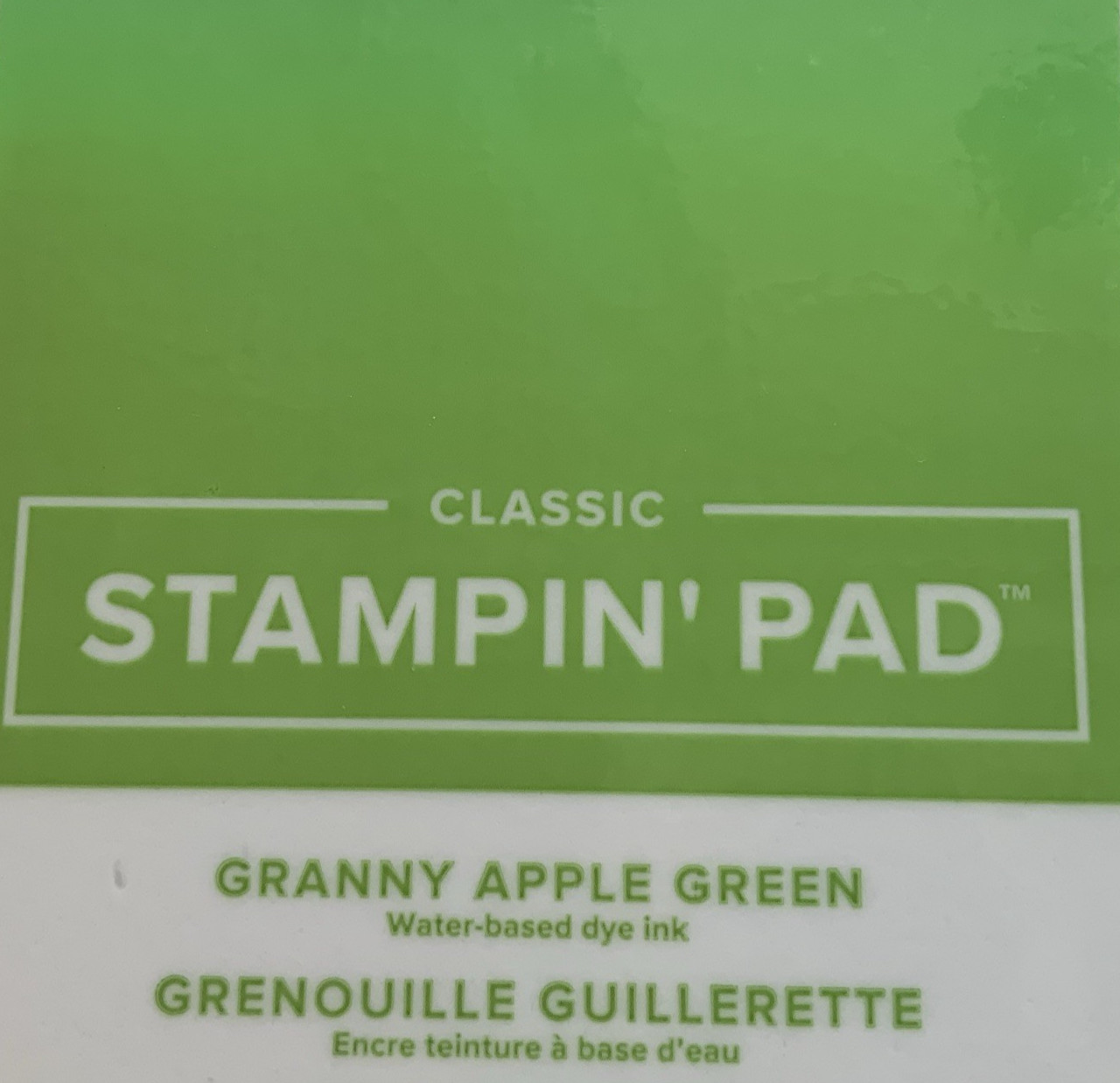 Stampin Up Ink Pad GRANNY APPLE GREEN Current Case Design AS IS FLAW