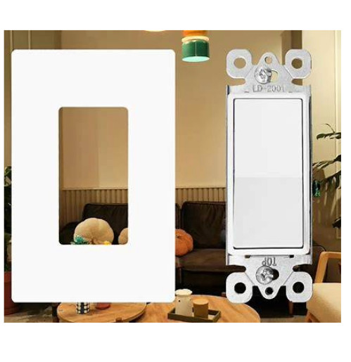 BESTTEN LD-2001 Decorator Rocker Light Switch 15A 120/277V White 2-Pack NEW