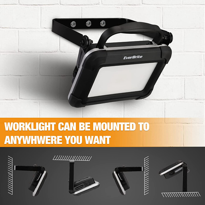 EverBrite Rechargeable 1500Lumen Work Light LED Super Bright Worklight w/2 Modes