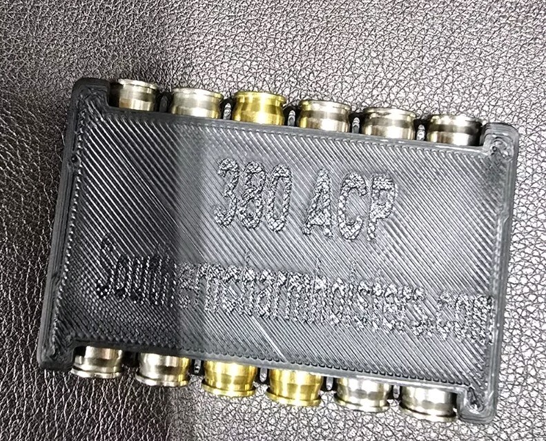 380 ACP Shell Holder For Pocket Carry. DESIGNED FOR EDC Holds 12 Shells Black