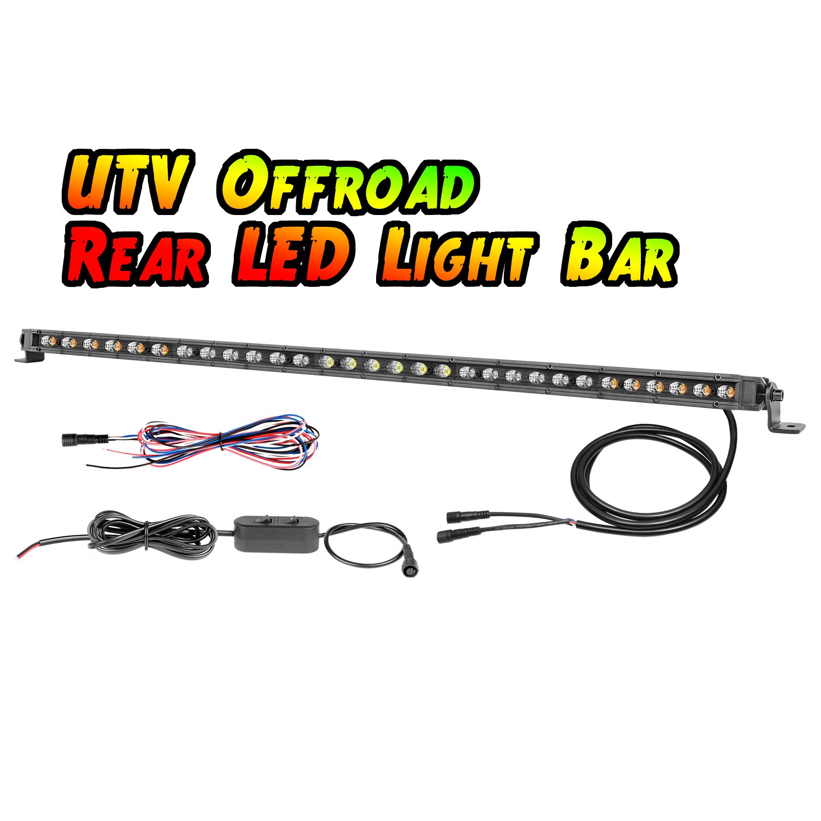 30" UTV LED Rear Chase Light Bar Turn Brake Reverse For Kawasaki Teryx KRX 1000