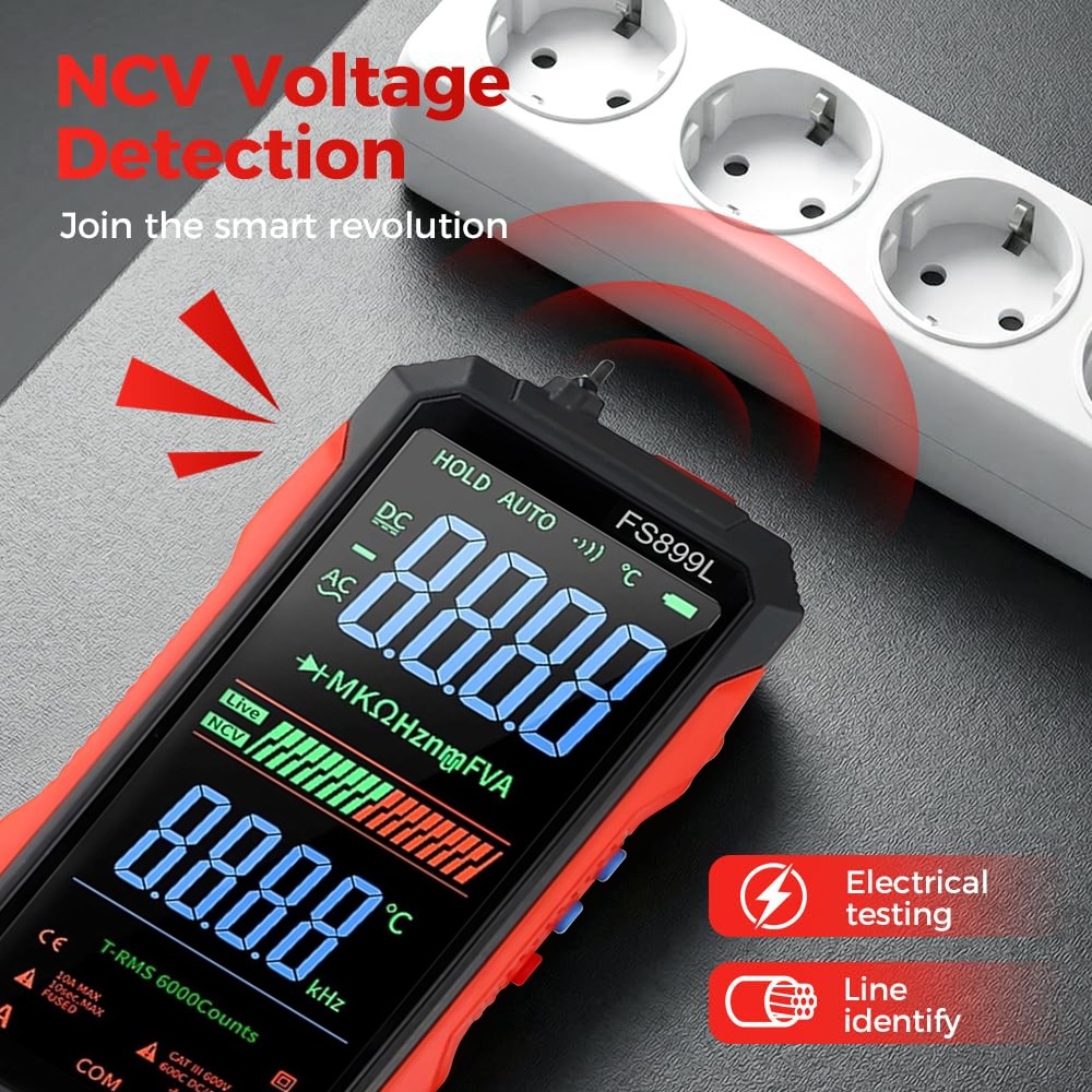 Digital Multimeter, FS899L Multimeter, USB Rechargeable Digital Multimeter
