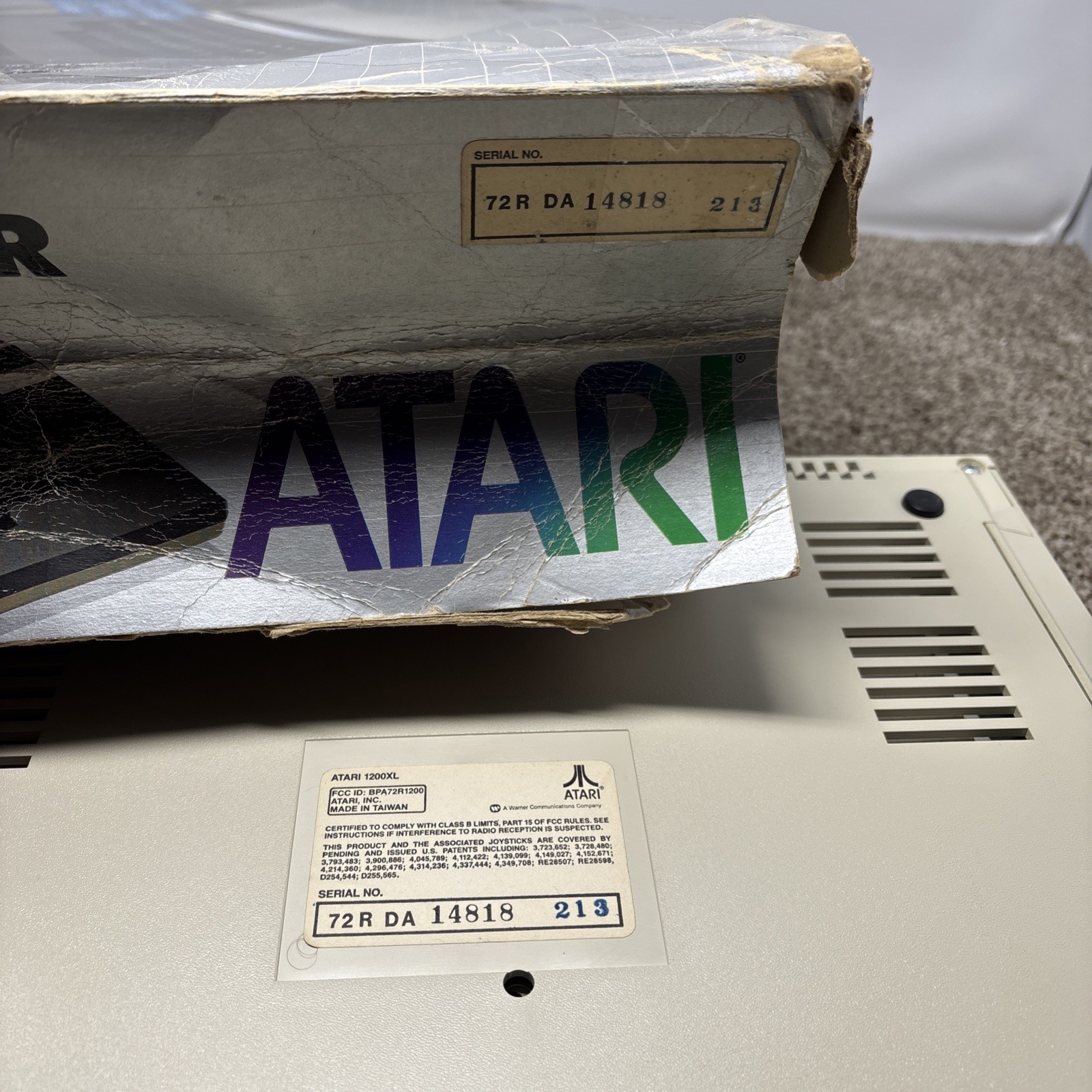 ATARI 1200XL Vintage Home Computer Tested And Working With Original Box