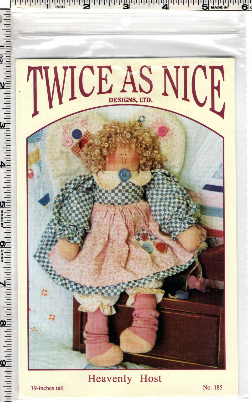 "Heavenly Host" ©1994 Twice as Nice Designs Craft Sewing Pattern # 185 19" Tall