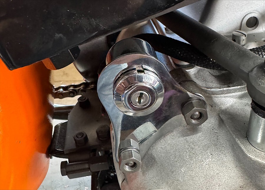 Chrome Ignition Switch Bracket for Custom Harley Models