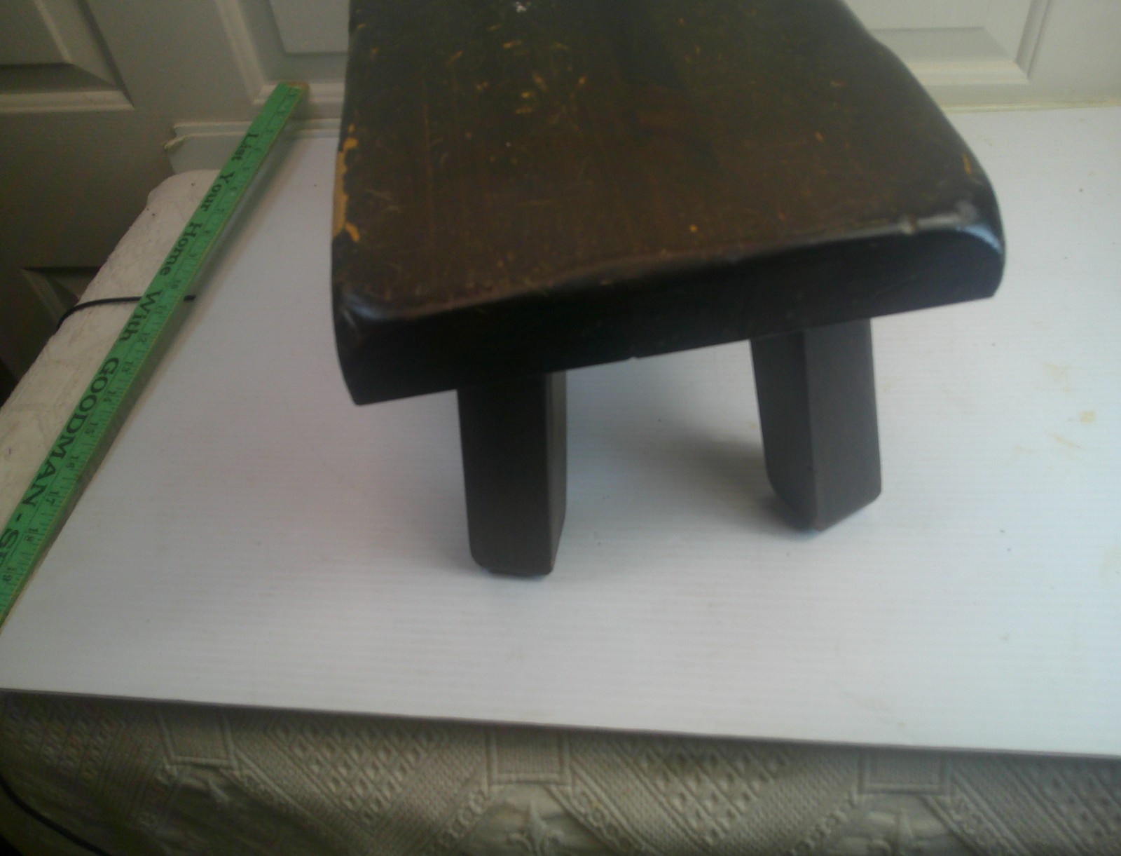 Retro small Foot Stool wood Mid Century