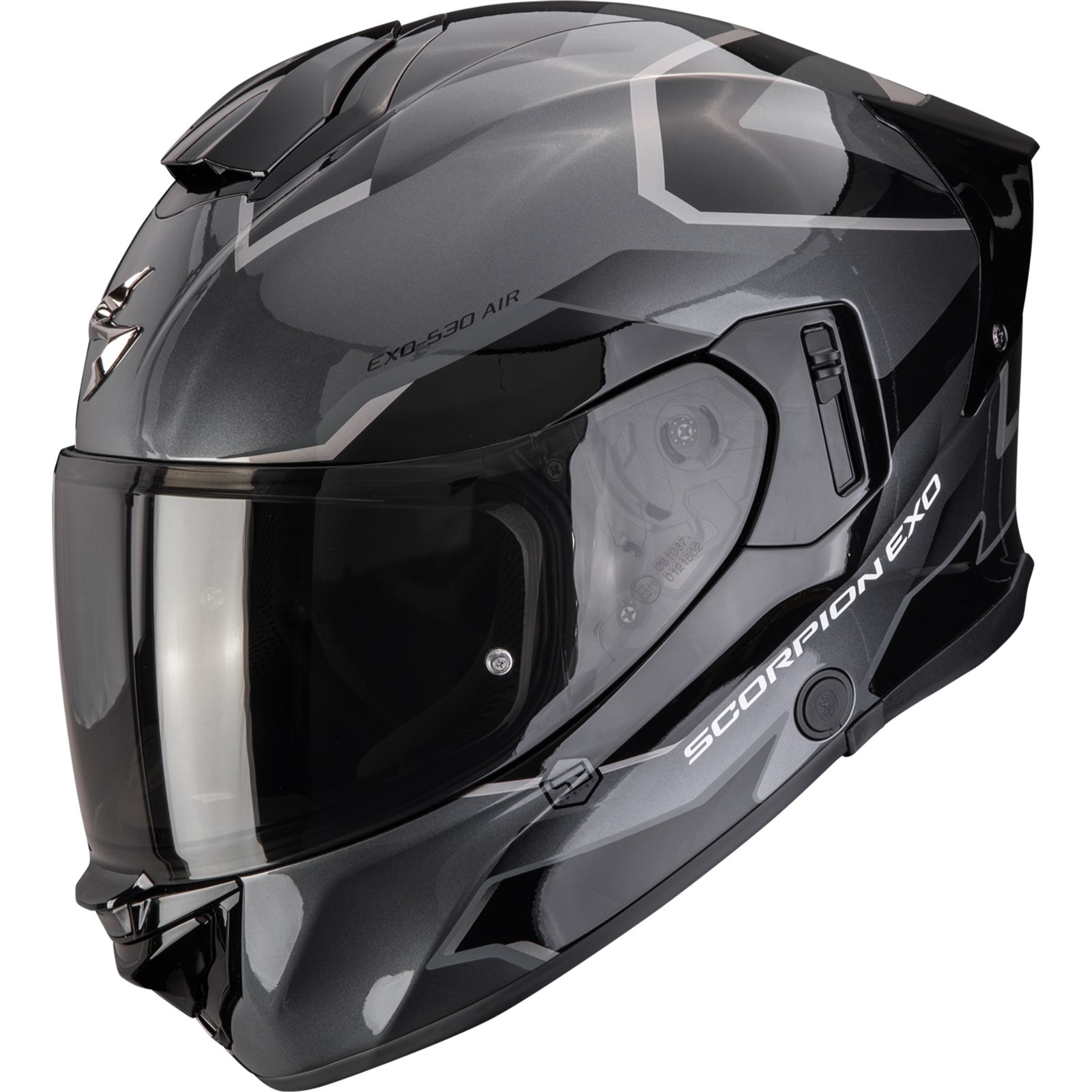 Scorpion - Motorcycle Helmet XXL - EXO-530 Air Clip - Silver-Black XXL