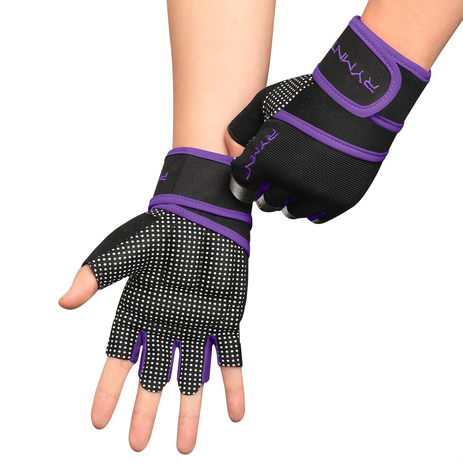 Guantes gimnasio con soporte muneca proteccion palma agarre extra pesas fitness