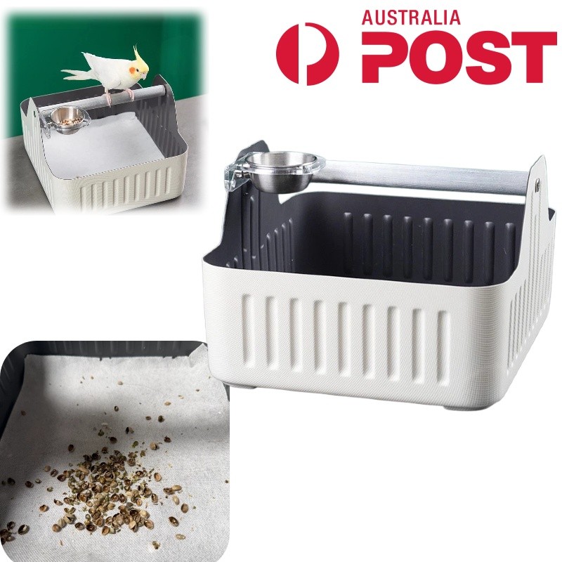 Parrot Stand Toilet Bird Play Stand Bath Feeding Training Bucket Table Perches