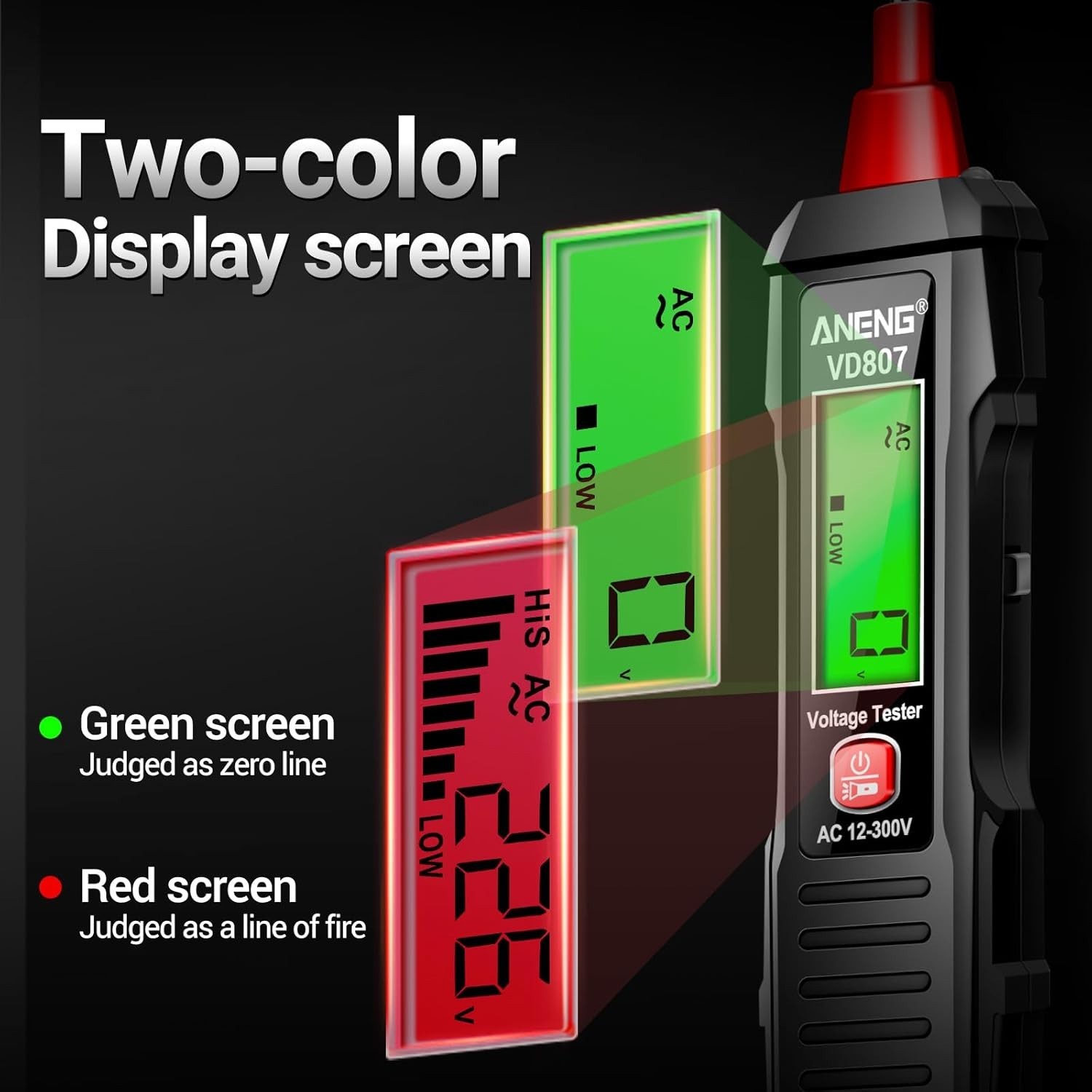 Non Contact Voltage Tester,Electrical Tester Pen, Range AC Voltage,Light Bulb...