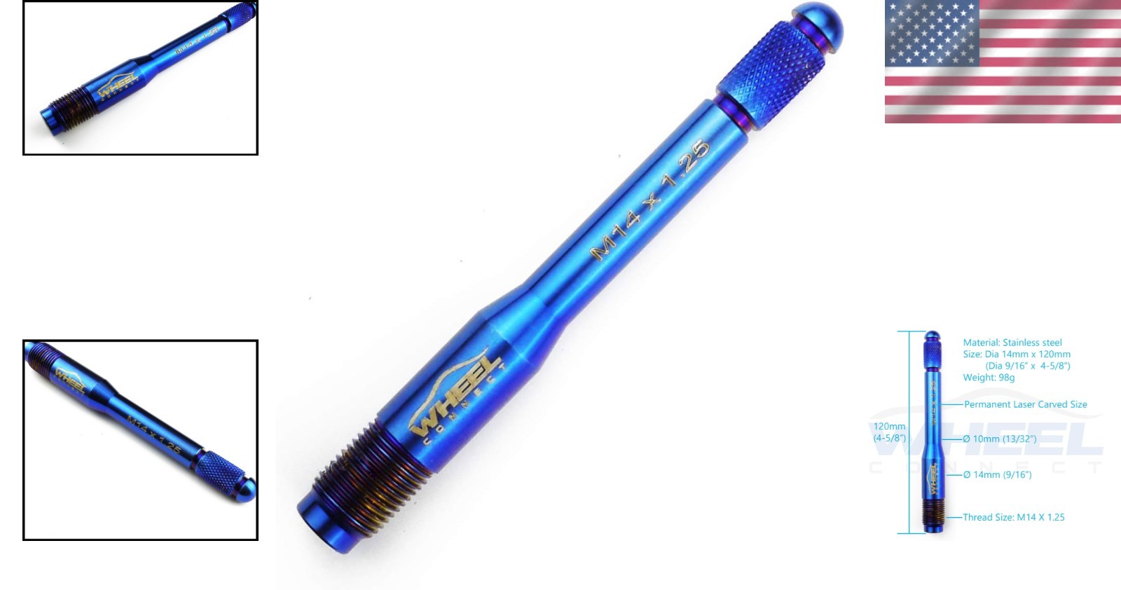 Precision Guide Studs Wheel Alignment Pin M14X1.25 - Secure Tire Installation