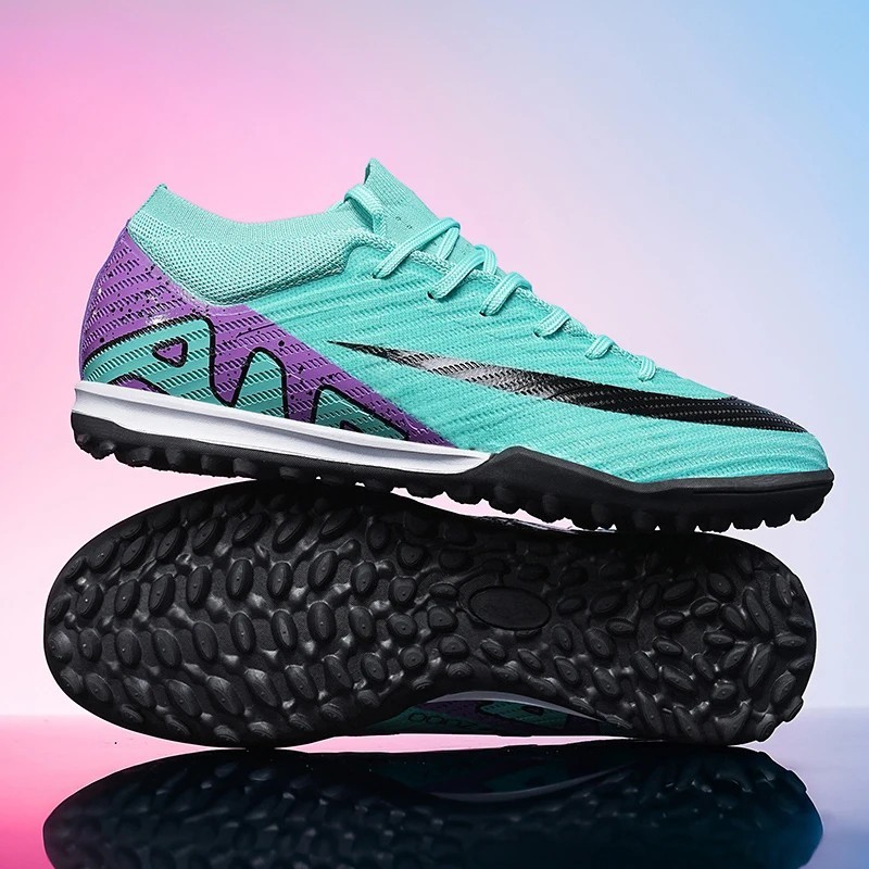 New Men Mid-Top Soccer Shoes Football Boots Non-Slip FG/TF Futsal Sneakers