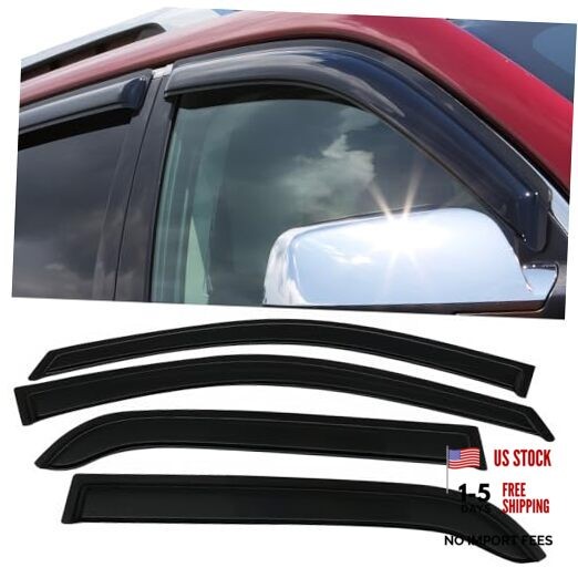 Window Visor Compatible with 2005-2010 Kia Sportage, Slim Style Acrylic Smoke
