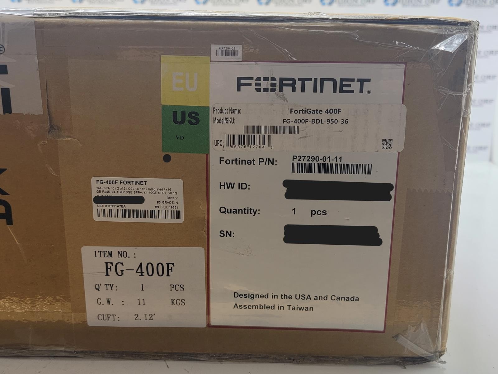 FORTINET Network Firewall FG-400F, New , SKU 19651