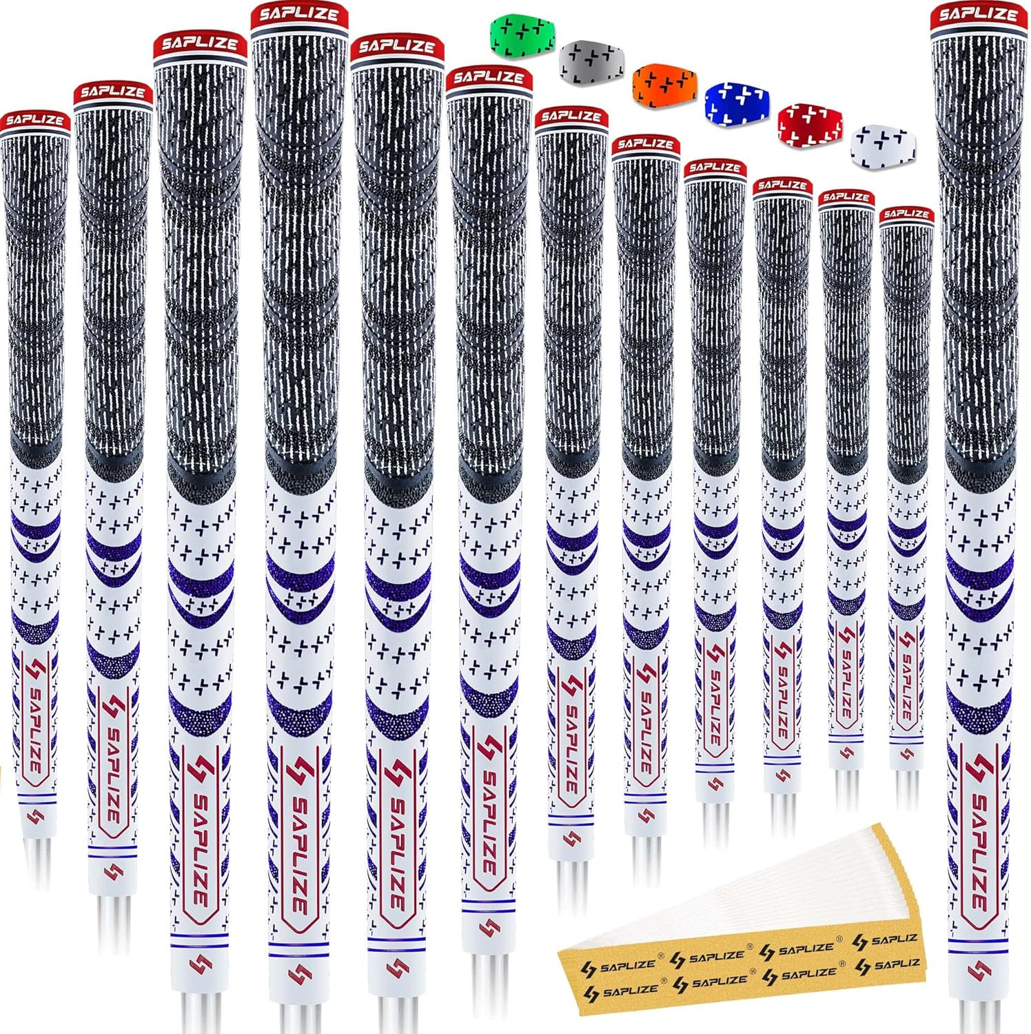 Cross Cord Golf Grips Set of 13 Grips with Tape or Full Regripping Kit, Standard