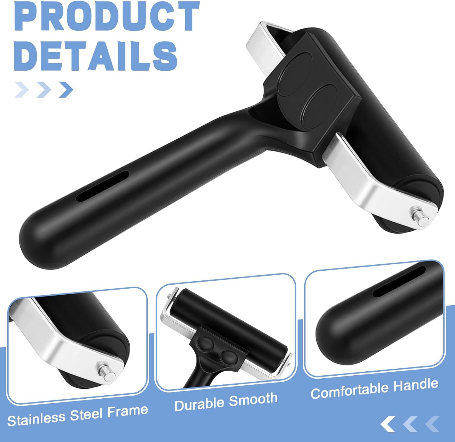 6 Pack 4" Rubber Brayer Roller Hard Rubber Rollers Crafting Printing Printmaking