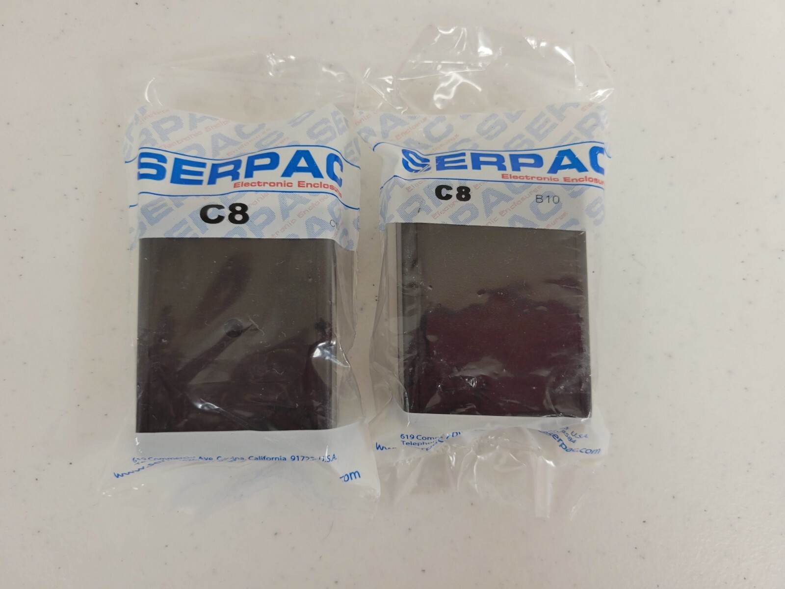 Serpac C8 BK Black Small Plastic Enclosure 2.4" x 1.85" x 0.93" 2 Pack Free Ship
