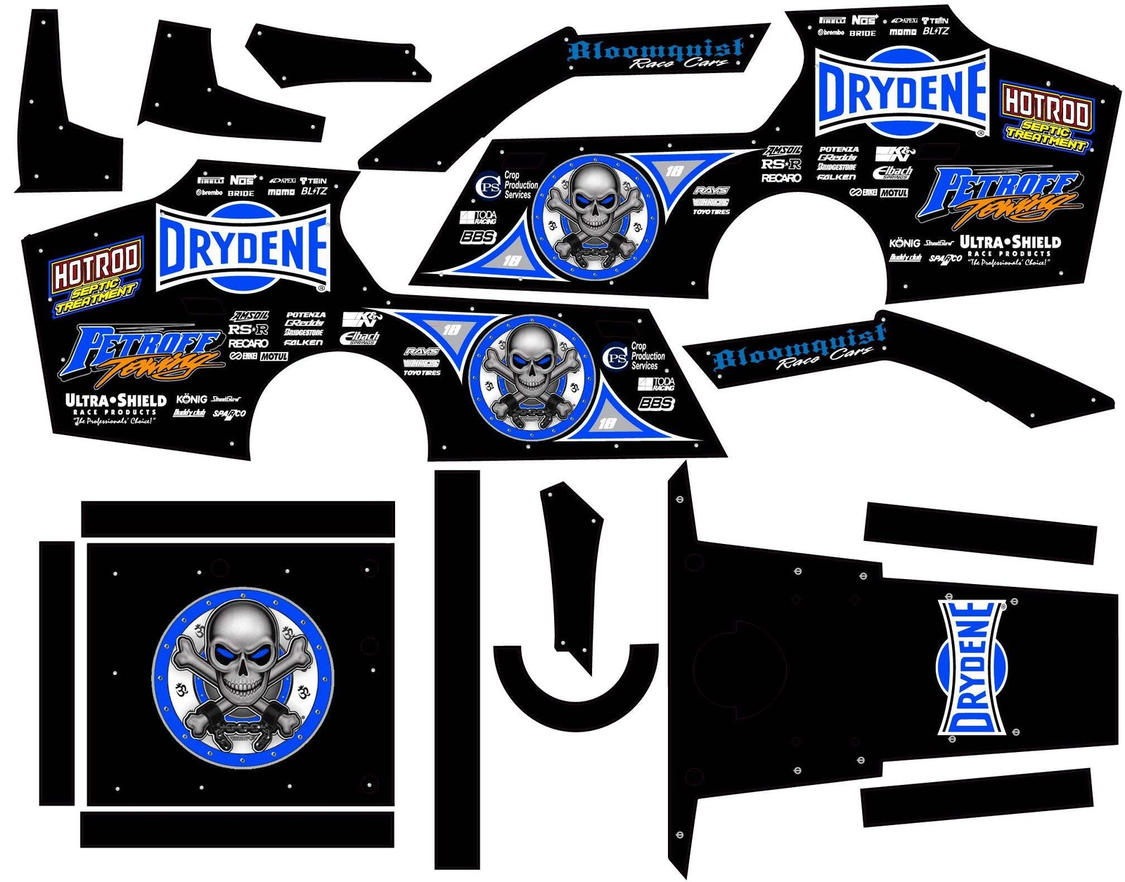 Scott Bloomquist Themed Traxxas Modified / Mudboss Remote Control Car Wrap With