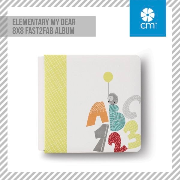 Creative Memories ELEMENTARY MY DEAR 8x8 Fast2Fab Album 2014 school w/pp, spots