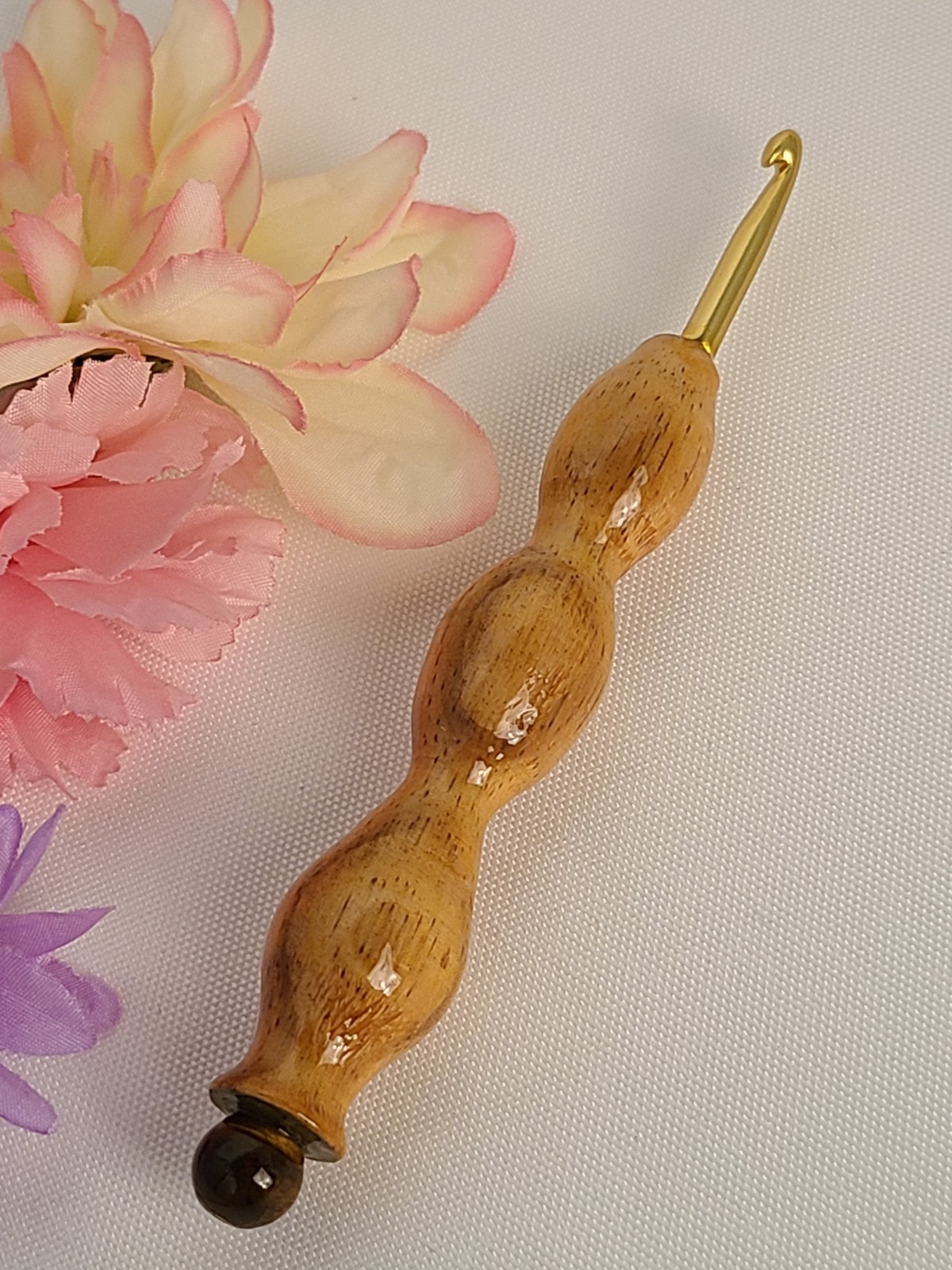 WHITE OAK WOOD handmade 5 mm/H crochet hook ERGONOMIC made in USA One Of A Kind