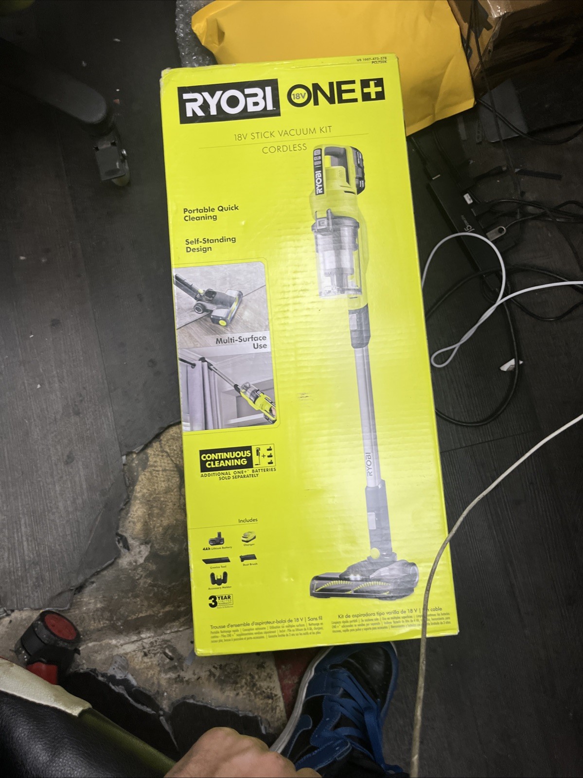 Ryobi ONE 18V Cordless Stick Vacuum Cleaner Kit - PCL702K