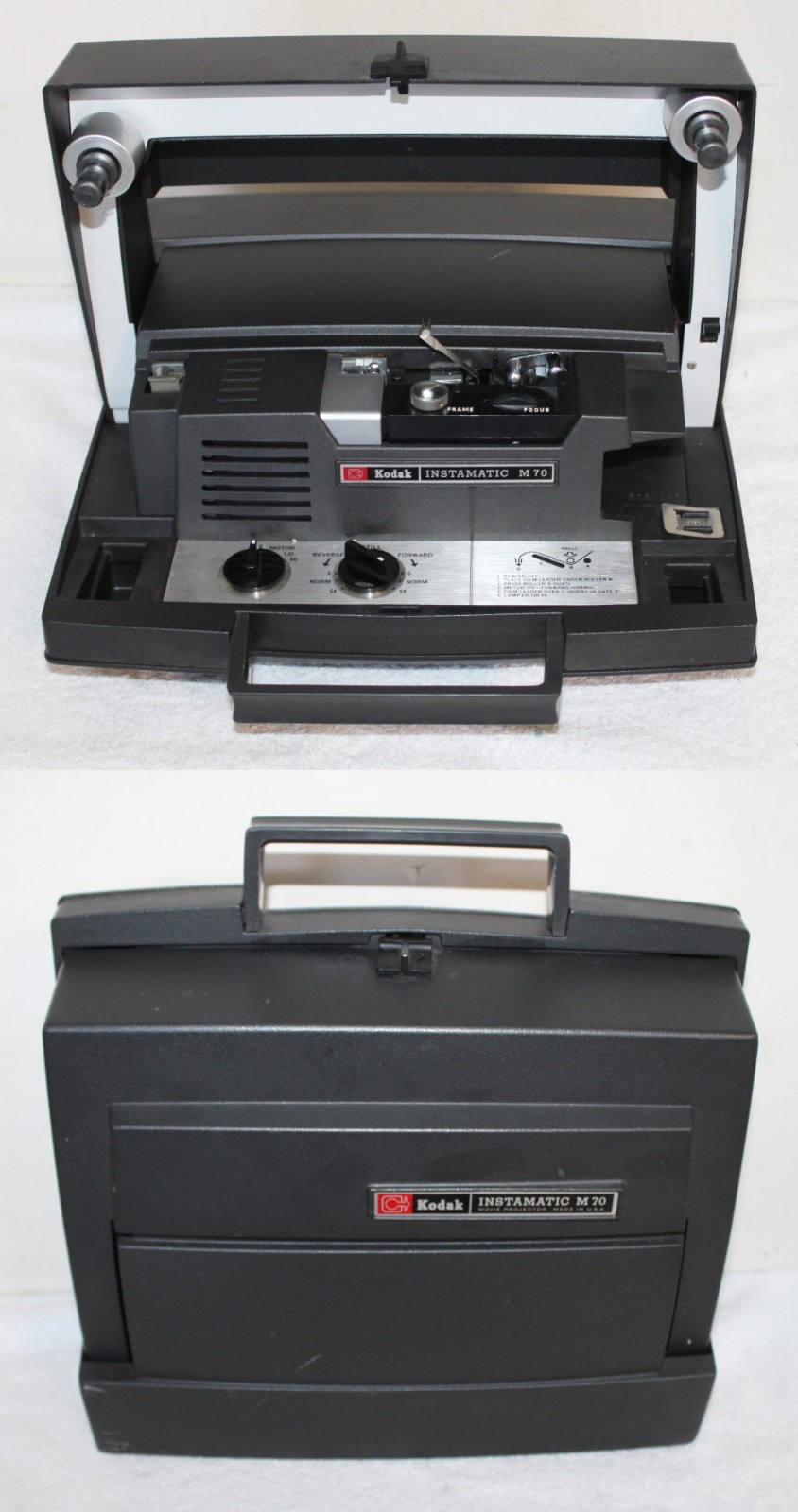 Kodak Instamatic M70 Super 8mm Movie Movie Projector Light Works / Runs ~ Video