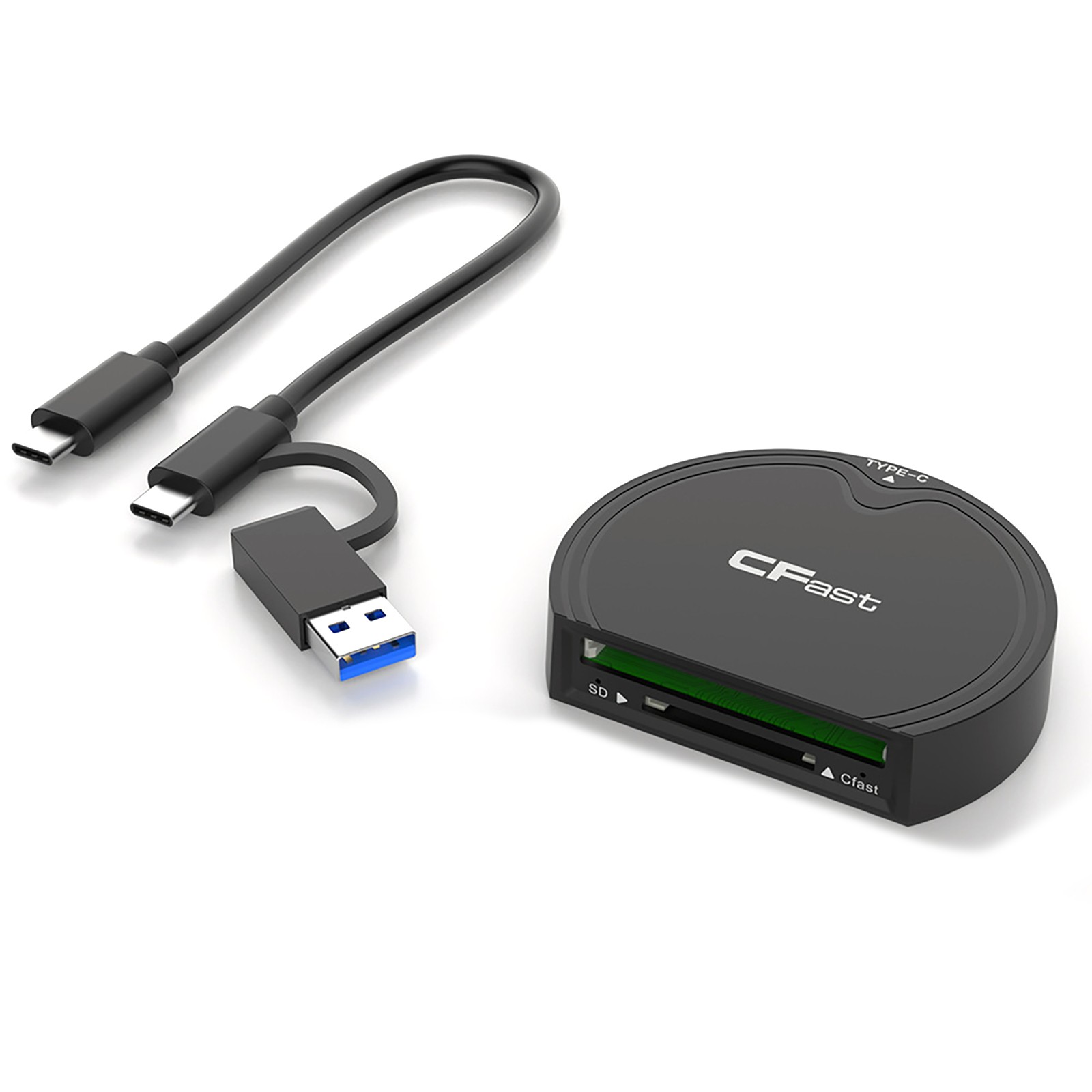 P&P CFast 2.0/SD Memory Card Adapter USB3.2 Gen2 High Speed Card Reader 10Gbps b