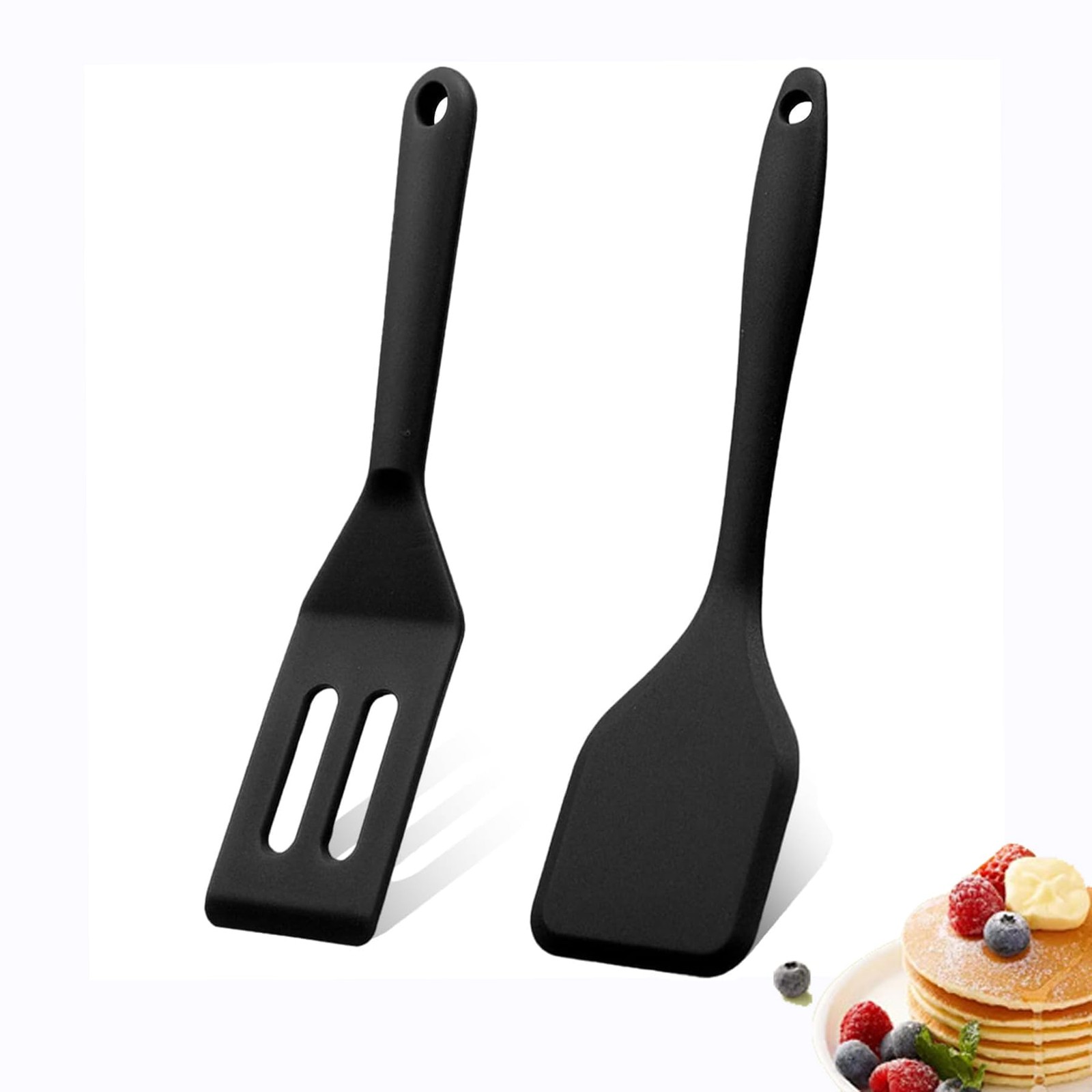 （2 Pack） Heat-Resistant Flexible Silicone Spatula for Baking, Cooking, Small ..
