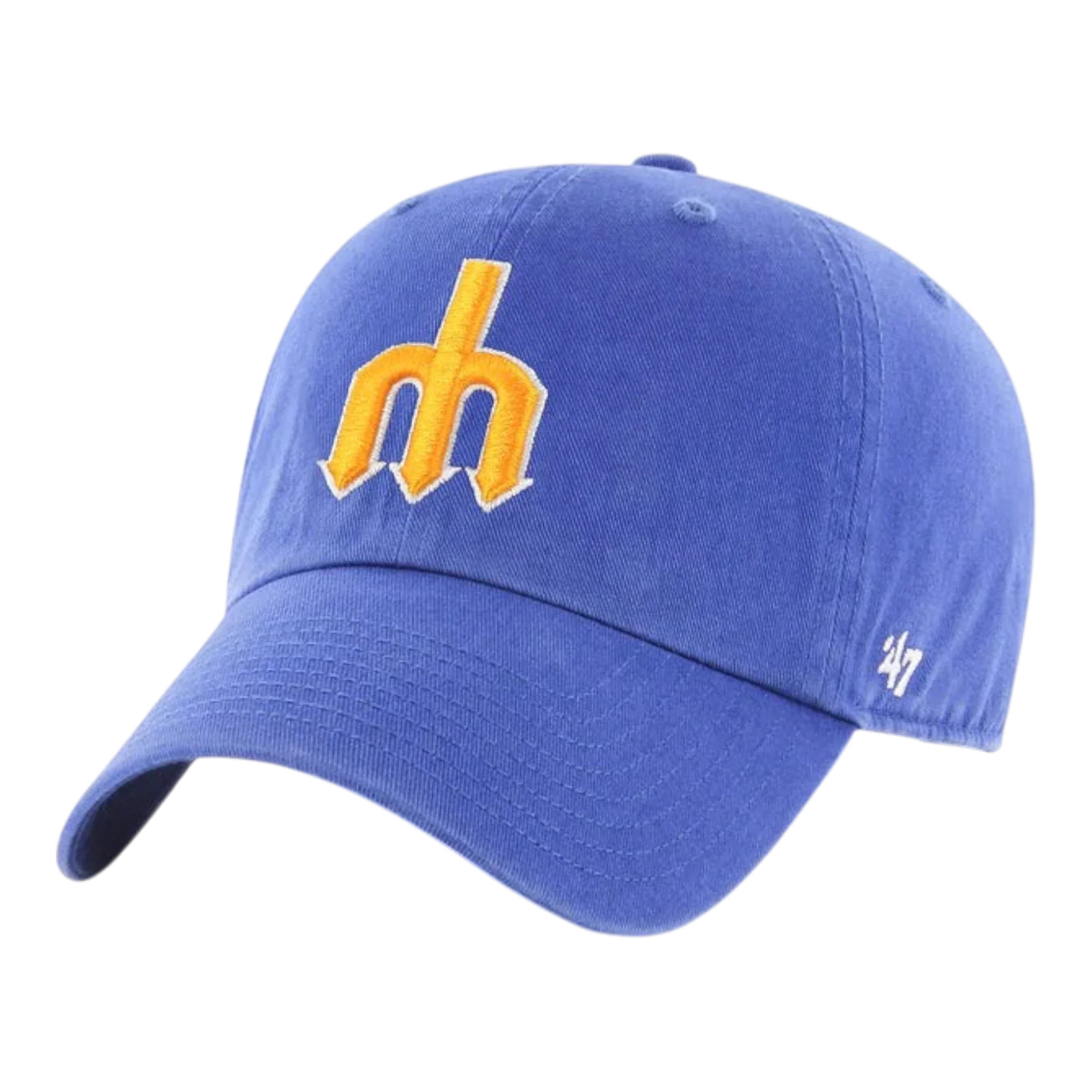 47 Brand Clean Up Seattle Mariners Strapback in Royal Blue | Adjustable Cap
