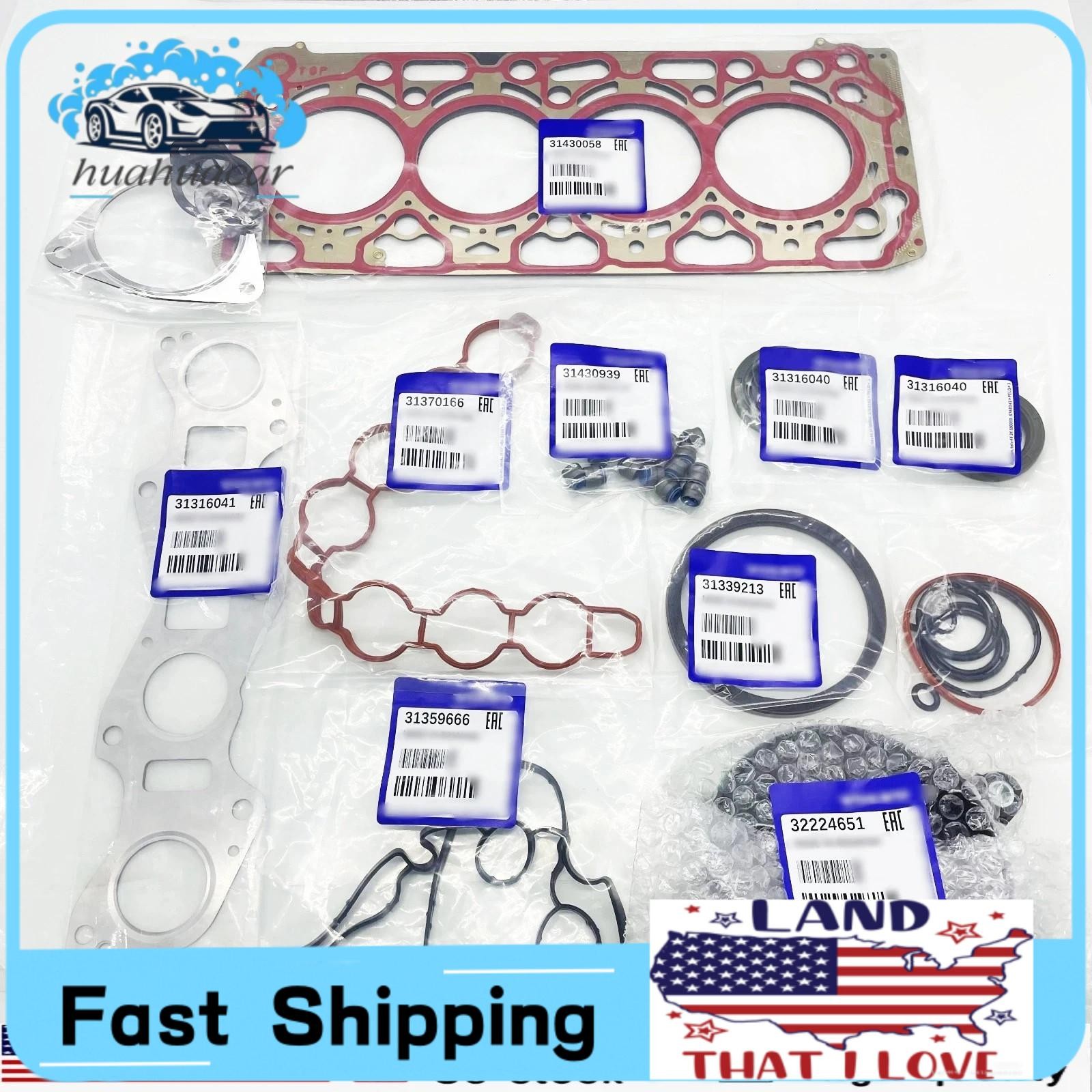 Head Gasket Set 31430058 for 15-20 Volvo S60 S90 V40 V60 V90 XC60 XC90 2.0L DOHC