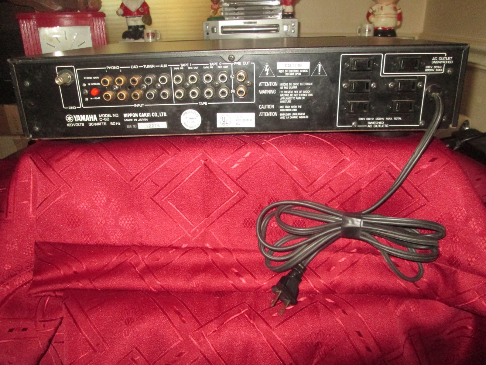 Yamaha Natural Stereo Control Amplifier MODEL C-60 Pre-Amp