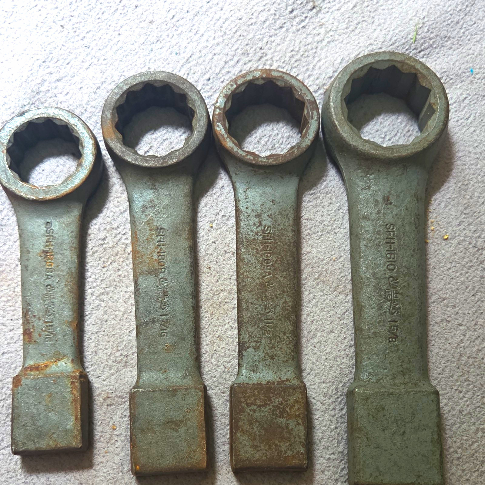 Williams Striking Wrench Set, 1- 5/8, 1-7/16, 1-6/16, 1-1/2