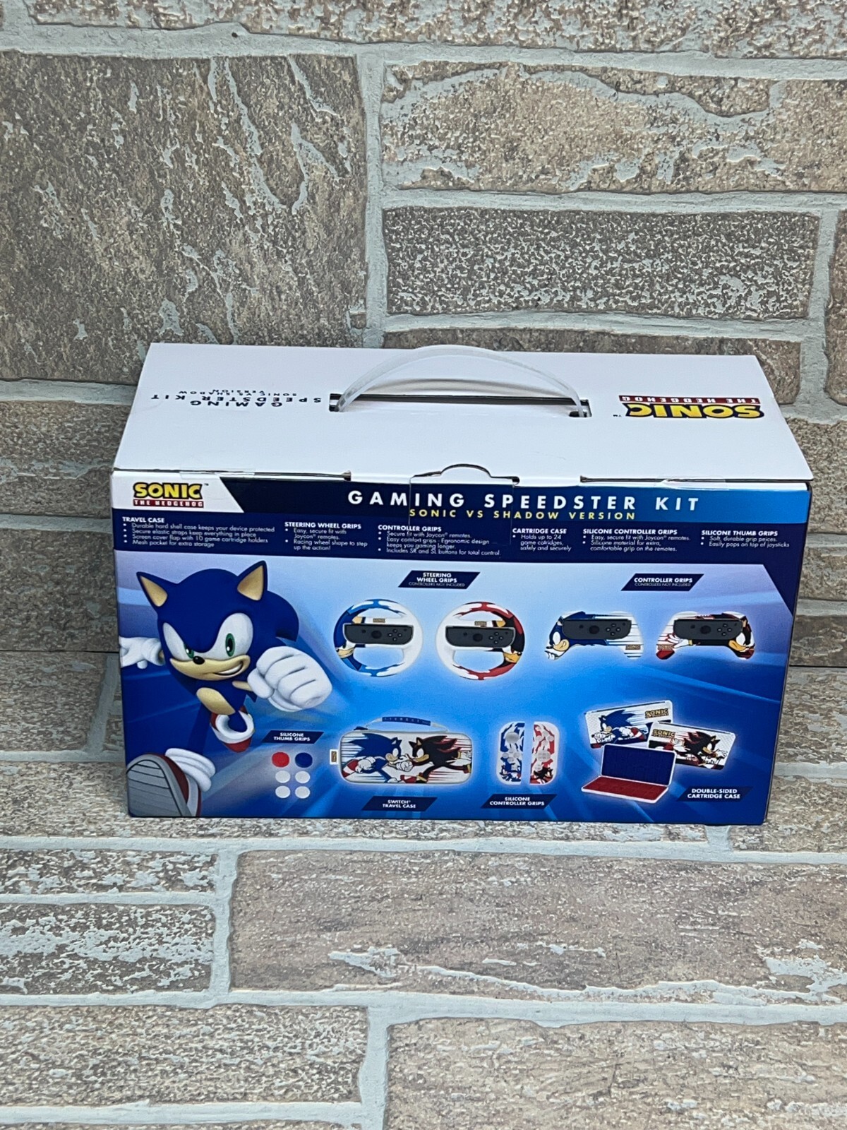 SONIC vs SHADOW Nintendo Switch Gaming Speedster Kit Carrying Case Steering Grip